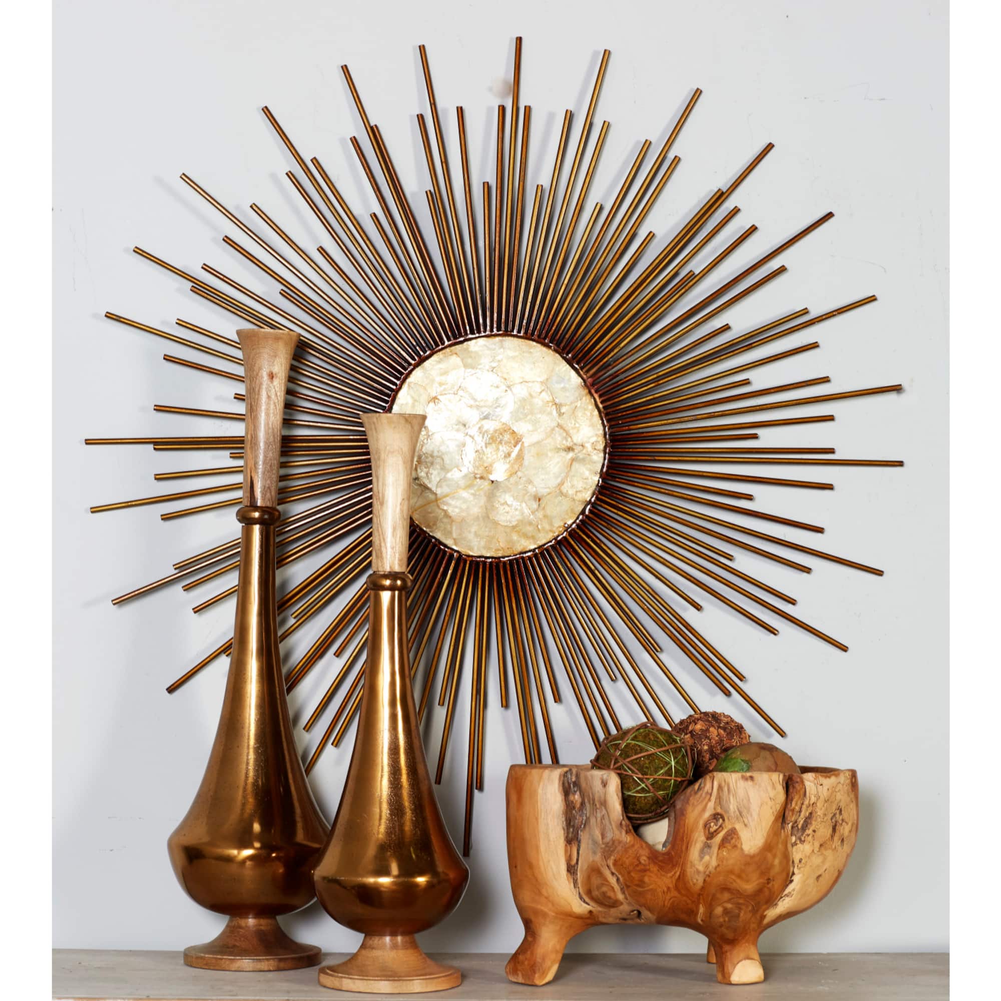 Gold Sunburst Capiz Wall Accent